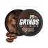 Grinds Coffee Pouches | Tobacco Free, Nicotine Free | 3 Cans of Black Coffee, 18 Pouches Per Can