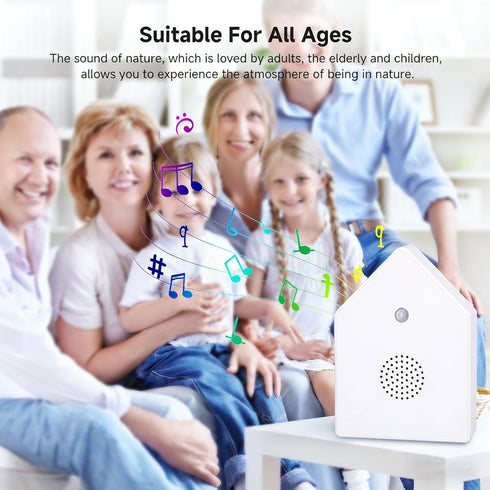 Portable Singing Bird White Noise Machine - Relaxing Chirping Sounds for Home & Outdoors