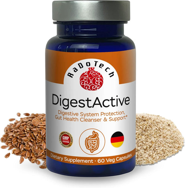 DigestActive, 60 Veg Capsules for Digestive System Normalization, Gut Health Support, Colon Cleanser for Overall Health