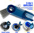 Holikme 6 Pack Bottle Brush Set, 14" Long Handle Stainless Steel Cleaner, 3 Straw Brushes, Blue