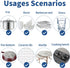 Stainless Steel Scrubber Scrubbing Pad, Magic Eraser Sponges for Clean Pot Pan and Broiler Rack, 10Pcs