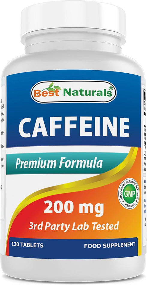 Best Naturals Caffeine Pills, 200mg, 120 Count