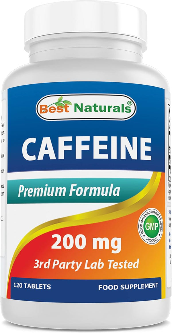 Best Naturals Caffeine Pills, 200mg, 120 Count