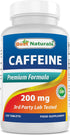 Best Naturals Caffeine Pills, 200mg, 120 Count