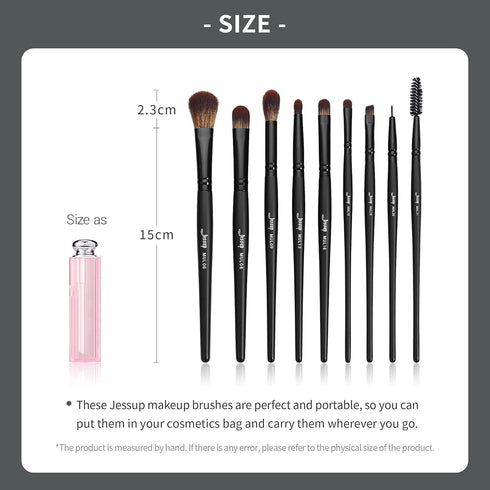 Jessup Eye Brushes Set, Vegan Makeup Brushes with 16pcs Premium Synthetic Brushes for Concealer, Powder, Eyeshadow