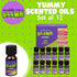 Maddie Rae's Slime Yummy Scented Oils (12 Pack) - X Large 10ml (.34 oz) Natural Food Fragrance Bottles for Diffusers, Aromatherapy, Essential Oil, DIY Candle & Soap Making, Crafts, Slime Supplies Kit