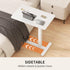 Medical Adjustable Overbed Bedside Table with Wheels, Rolling Laptop Table, Mobile Standing Desk for Home and Hospital
