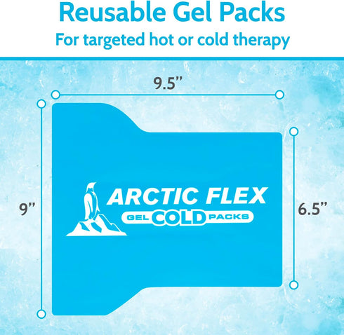 Arctic Flex Gel Replacement Packs – Reusable Gel Ice Packs for Shoulder Ice Brace, Hot and Cold Therapy for Pain