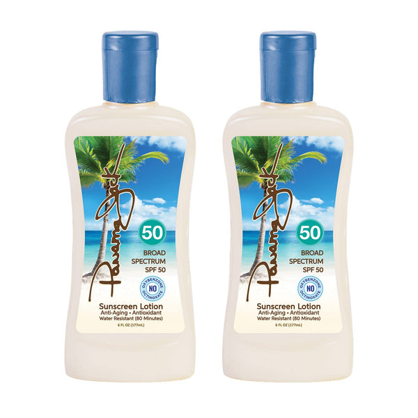 Panama Jack Sunscreen Suntan Lotion, SPF 50, Broad Spectrum UVA/UVB Protection, Water Resistant (80 Minutes), 6 FL OZ