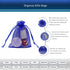 SUNGULF 100Pcs Sheer Organza Drawstring Pouches, 4x5 Inches, Blue, Wedding Party Favor Bags
