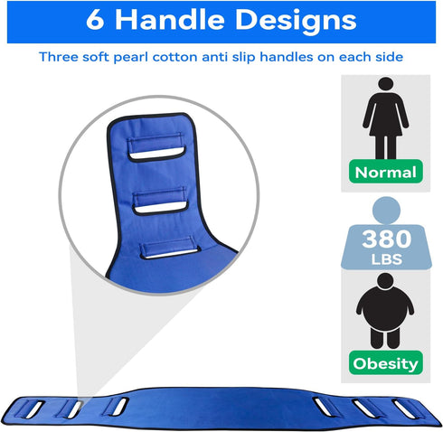 Transfer Belt Transfer Sling for Nursing Patients, Standing & Supports & Transfer Aids for Elderly, Gait Belt