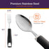 Special Supplies Adaptive Utensils 5-Piece Set Non-Weighted, Non-Slip Handles for Hand Tremors, Arthritis, Parkinson’s or Elderly Use - Stainless Steel Knife, Rocker Knife, Fork, Spoons (Black) by Special Supplies