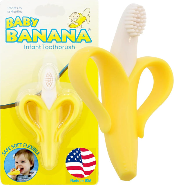 Baby Banana The Original, Banana Brush, Made in USA, Toddler Toothbrush, Family-Owned