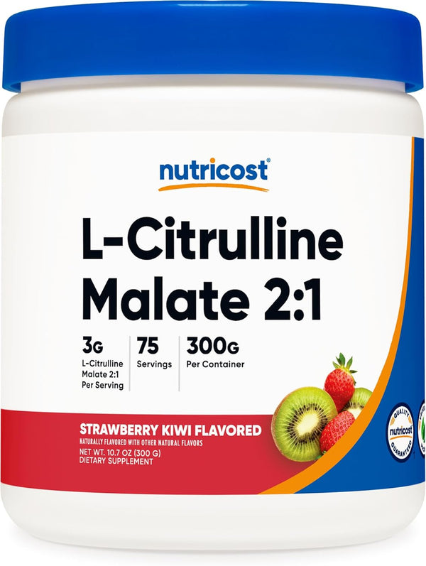 Nutricost L-Citrulline Malate 2:1 (Strawberry Kiwi) - 300 Grams