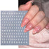 Star Nail Stickers for Nail Art 3D Glitter Starlight Self-Adhesive Decals 6 Pcs Laser Gold Silver Black White