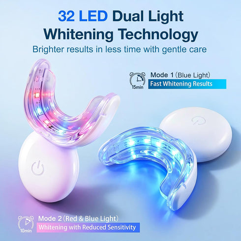 WardTai 32 3X 6 7 Teeth Whitening Kit with LED Accelerator Light, Percent Gentle Hydrogen Peroxide Gel Pens