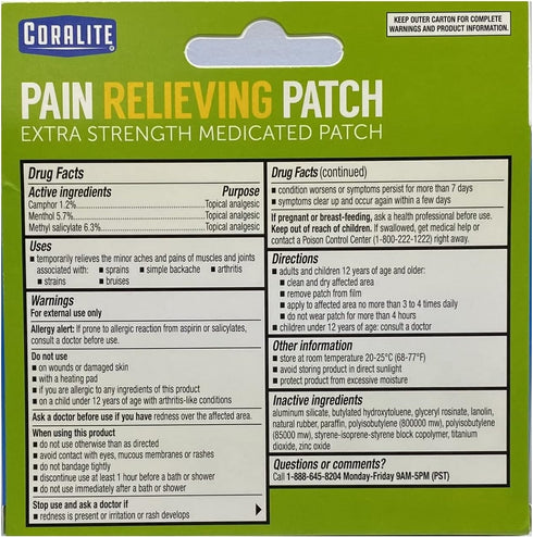 Coralite Muscle Joint Pain Relief Patch
