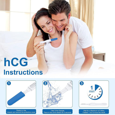 MOMMED 99% 6 Packed,Accurate Pregnancy Test Sticks - HCG Midstream Tests, HCG Test Strips Detection Over Accuracy, Home