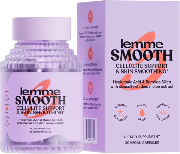Lemme Smooth Anti Cellulite Capsules for Women, Reduce Cellulite & Crepey Skin - 30 ct (1 Month Supply)