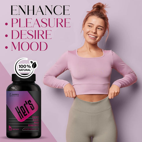 Sapir's Nutrition Female Libido Booster for Women - Increase Passion, Desire & Excitement - Relieve Stress, Reduce