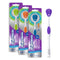 Tongue Cleaner 3-Pack with Gentle Cheek Scraper, Two-Sided Head for Fresh Breath