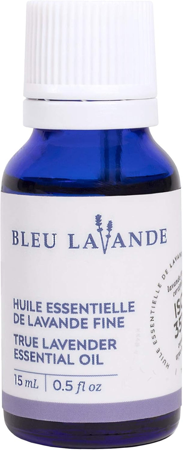 Bleu Lavande Premium True Lavender Essential Oil, 100% Pure & Natural, Therapeutic Grade, Vegan & Cruelty Free - 0.5 fl