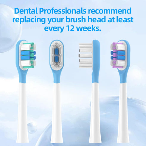10 Pack Compatible with Laifen Wave Electric Toothbrush Replacement Heads for Gum Care