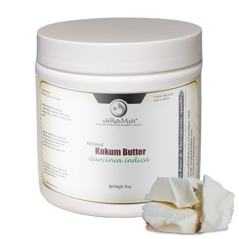 Premium Refined Kokum Butter - Ideal for Skin Care & Hair Care, Moisturizer, Body Butter, Lip Balm, DIY Candle Making