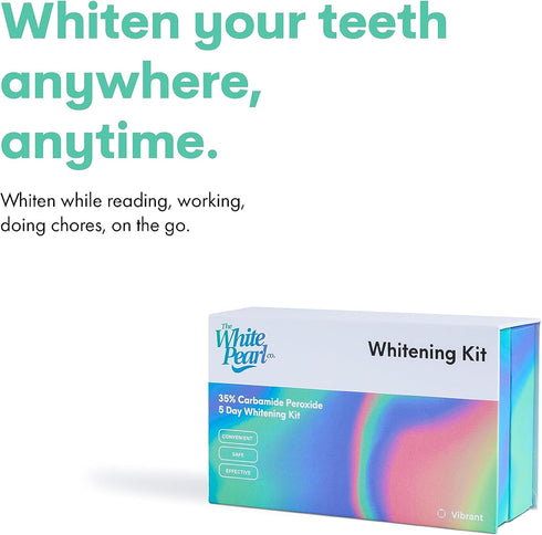The White Pearl Co 35% Teeth Whitening Kit with LED Light, Wireless, Carbamide Peroxide, Desensitizing Agent, Enamel