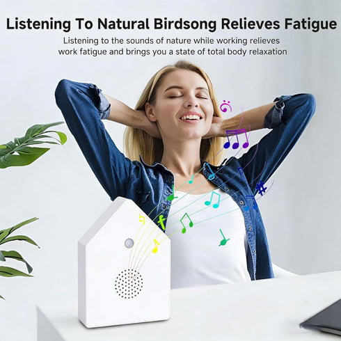 Portable Singing Bird White Noise Machine - Relaxing Chirping Sounds for Home & Outdoors