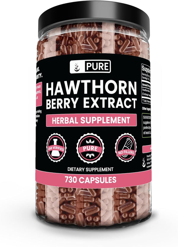 PURE ORIGINAL INGREDIENTS Hawthorn Berry Extract (730 Capsules) Pure & Natural, No Additives Or Fillers