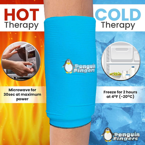 Reusable Elbow and Ankle Ice Pack for Injuries, Cold Warm Compression Sleeves for Arm, Ankle, Foot Pain Relief