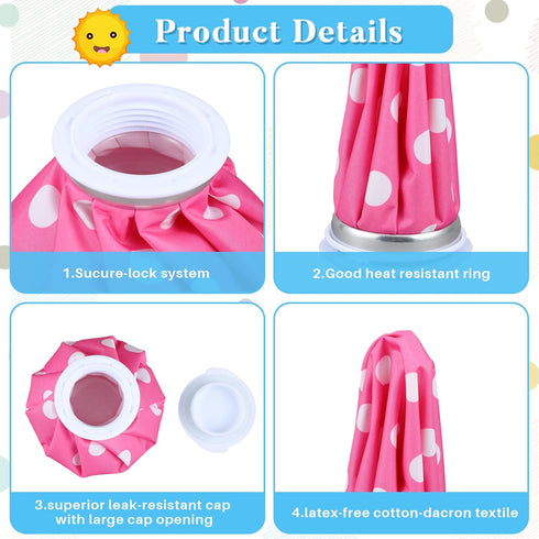 Honoson Reusable Ice Pack (4 Pack), Cold and Hot Use for Pain Relief from Injuries, Wisdom Teeth, Breastfeeding