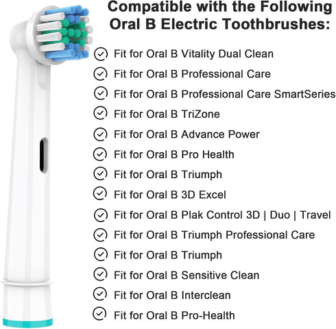 YEOSLL Braun,8 Pack 500/1000/1500/3000/3757/5000/7000/7500/8000 Replacement Toothbrush Heads Compatible with Oral B