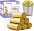3 Gallon Small Gold Trash Bags, 180pcs, Fit 2.6-3.2 Gal, Strong Plastic Garbage Bags for Bathroom Bin Liners