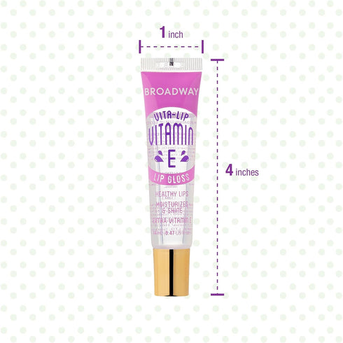 Ruby Kisses Broadway Vita-Lip Clear Lip Gloss, Ultra-Hydrating Formula with Multi-Vitamin Oils, 6 Pack