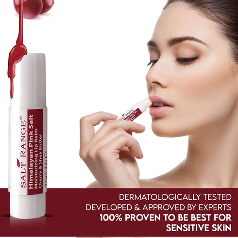 Lip Balm, Formulated with Cherry & Shea Butter, 100% Natural Organic Chapstick for All Day Hydration, 1 Count (2