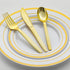 100 Gold Disposable Plastic Spoons - Heavy Weight Utensils for Parties, Weddings, Picnics, Daily Use