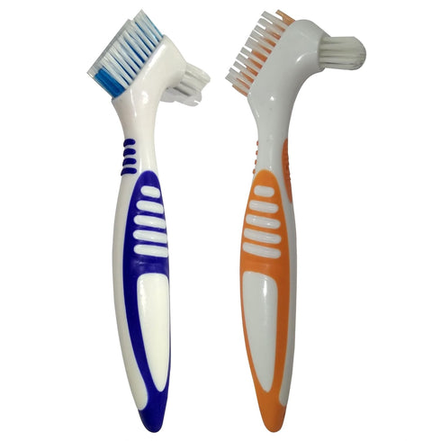Gus Craft 2-Pack Denture Cleaning Brush Set, Premium Hygiene Cleaner with Multi-Layered Bristles