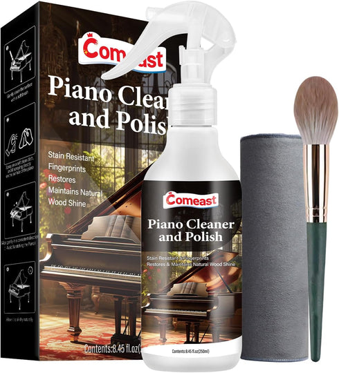 Piano Cleaner and Polish | Clean, Wax and Protect Wood Finish | Restore Shine, Remove Stains (8.45 Fl Oz)