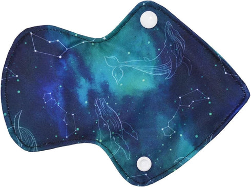 Sigzagor 5 1 Pack) Thong Panty Liners Wet Bag Cloth Menstrual Pads Sanitary Reusable Washable (Scales