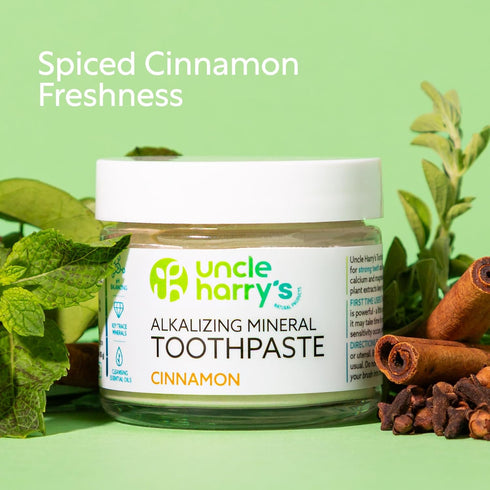 Uncle Harry's Cinnamon Remineralizing Toothpaste | Natural Whitening Tooth Paste Freshens Breath & Promotes Enamel |