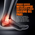 NeoAlly Copper Infused Ankle Brace Silicone Gel Compression Sleeves for Pain Relief, Large, 1 Pair