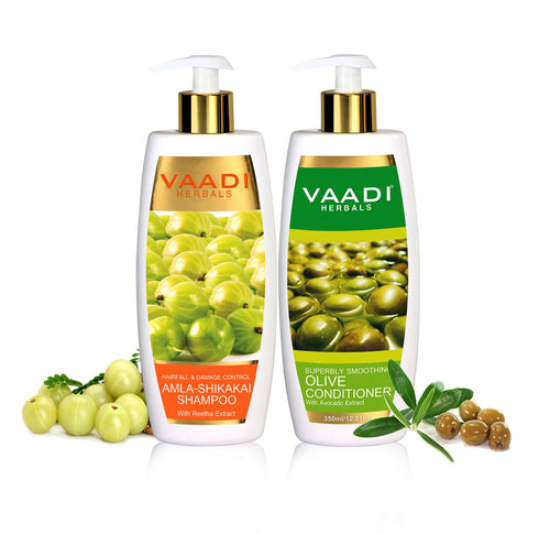Vaadi Herbals Amla With Shikakai & Reetha Shampoo | Hair Fall & Damage Control Shampoo | Each Pack Of 350Ml - Each
