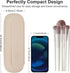Travel Makeup Brush Holder, Upgrade Khaki Silicone Cosmetic Face Brushes Case, Magnetic Anti-fall Out Makeup Tools