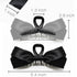 Sizobi 2Pcs Bow Claw Clips, Bow Hair Clips for Women, Satin Big Hair Bows Black White, Large Claw Clips with Bow for Thick Thin Curly Hair, Aesthetic Coquette Hair Accessories for Women Girls Adult