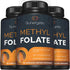 Sunergetic Premium Methyl Folate Supplement – Methylated Vitamin B12 and B6, 400 mcg per Capsule – 60 Capsules