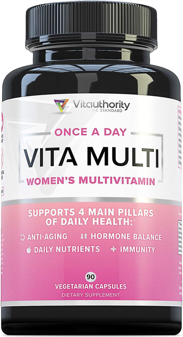 VITA Multi Multivitamin for Women - Daily Multi-Vitamin Supplement with DIM, Iodine, Ashwagandha | Supports Youthful