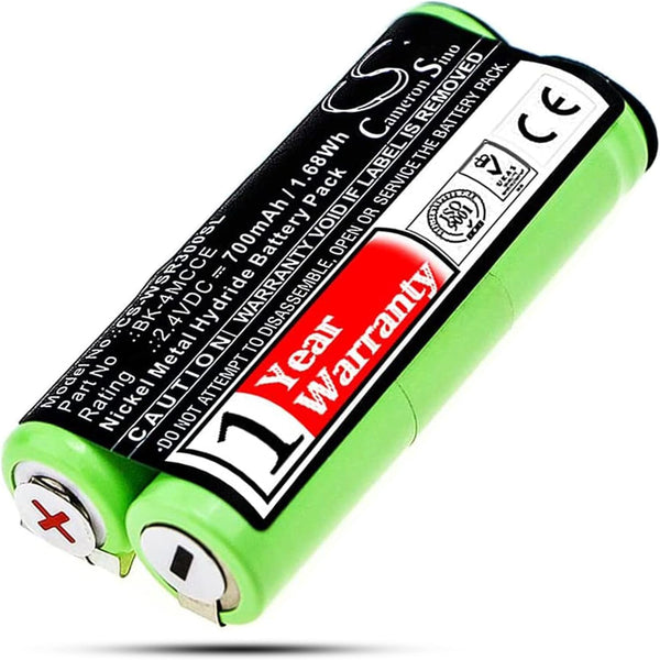 Estry 2.4V BK-4MCCE Battery Replacement for WATERPIK Sensonic Plus SR-3000 Sonic Toothbrush, Requires Soldering