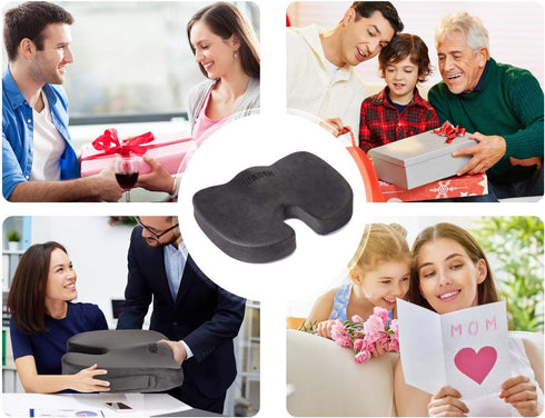 foverhom Gel Seat Cushion for Long Sitting, Office Chair Cushion for Tailbone Pain Relief, Non-Slip Orthopedic Memory
